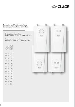 2400-26433 Инструкция по монтажу CLAGE CEX 11/13, CFX